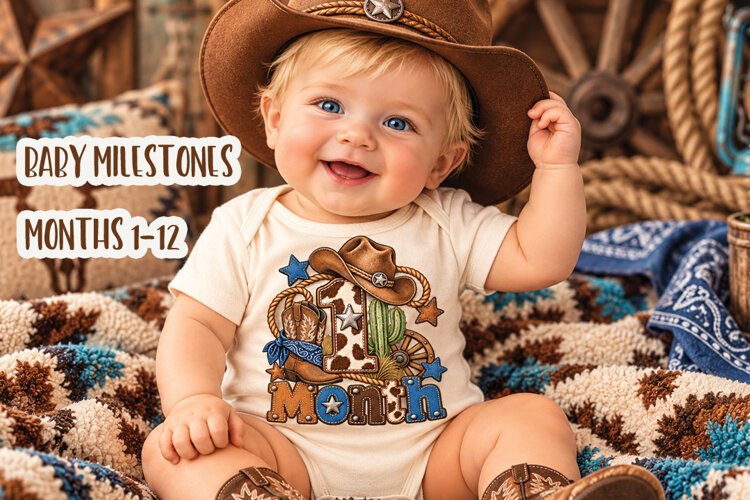 Western Cowboy Baby Milestones