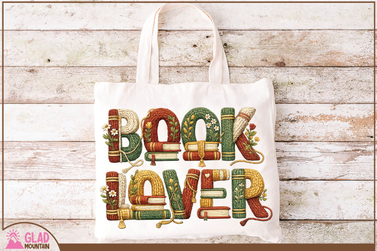 Book Lover Faux Yarn Crochet, Floral Book Lover Faux Knit