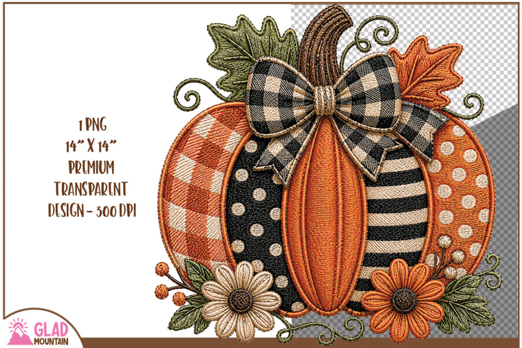 Pumpkin Embroidery Image 13