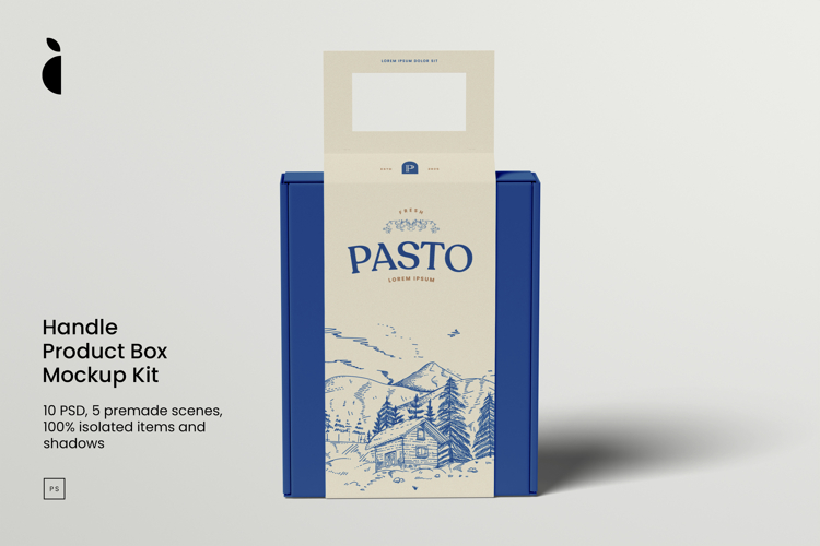 Handle Product Box Mockup Kit