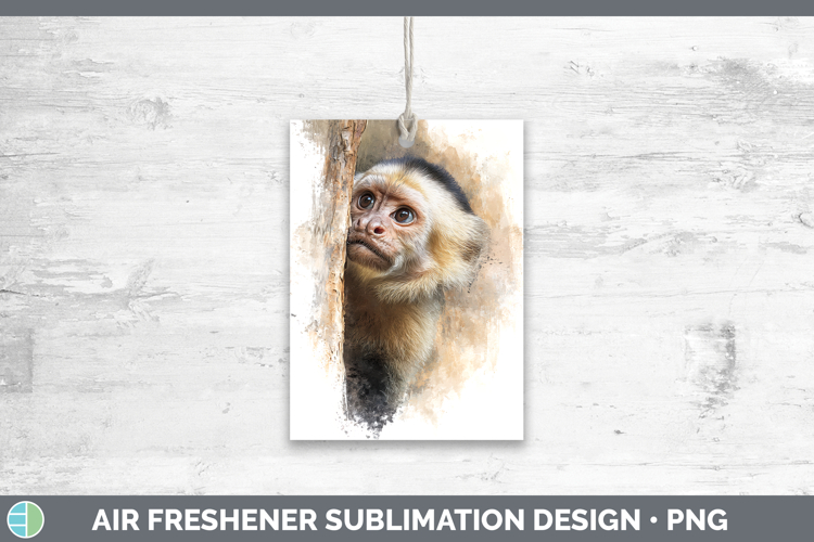 Capuchin Monkey Primate Tree Peek-A-Boo Air Freshener Sublim