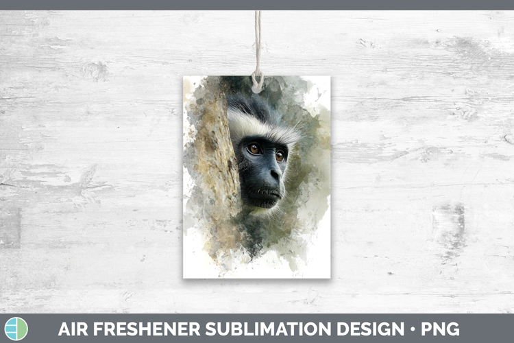 Colobus Monkey Primate Tree Peek-A-Boo Air Freshener Sublima