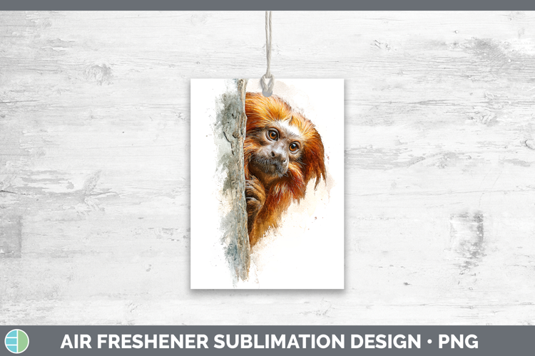 Golden Lion Tamarin Primate Tree Peek-A-Boo Air Freshener Su
