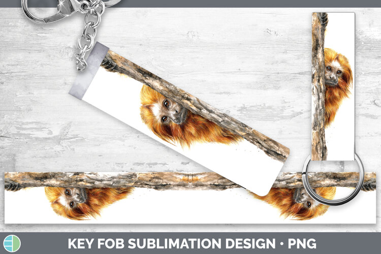 GorgeousPrimate Tree Peek-A-Boo Key Fob design.