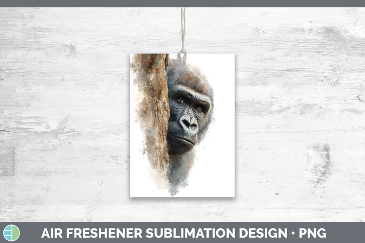 Gorilla Primate Tree Peek-A-Boo Air Freshener Sublimation De