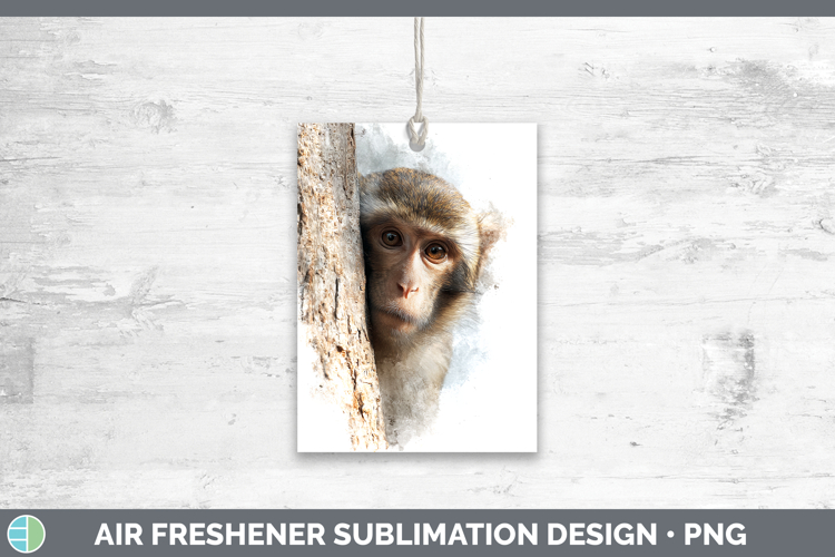 Rhesus Macaque Primate Tree Peek-A-Boo Air Freshener Sublima