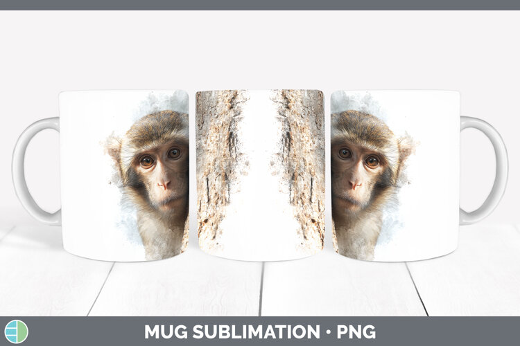GorgeousPrimate Tree Peek-A-Boo Mug Wrap design.