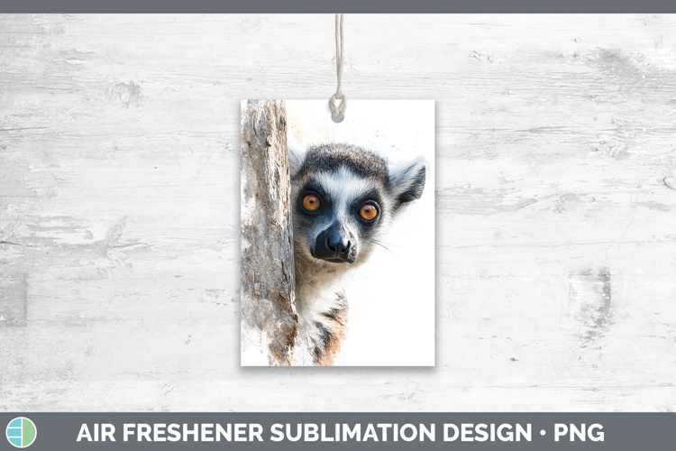 Ring-tailed Lemur Primate Tree Peek-A-Boo Air Freshener Subl