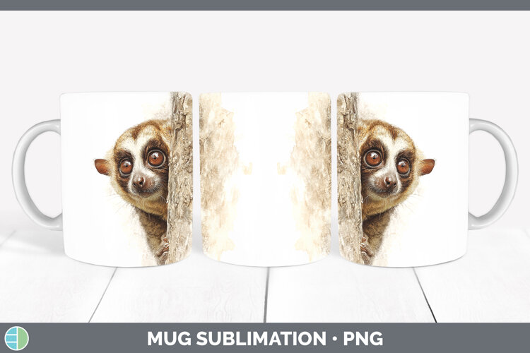 GorgeousPrimate Tree Peek-A-Boo Mug Wrap design.