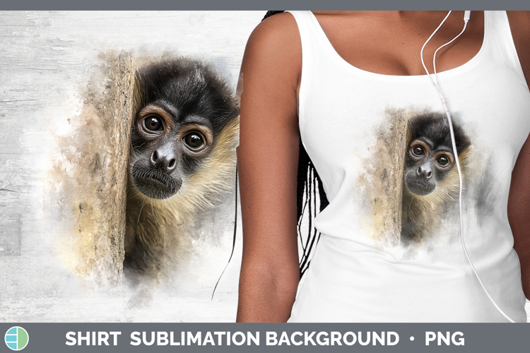 Spider Monkey Primate Tree Peek-A-Boo Shirt Sublimation Desi