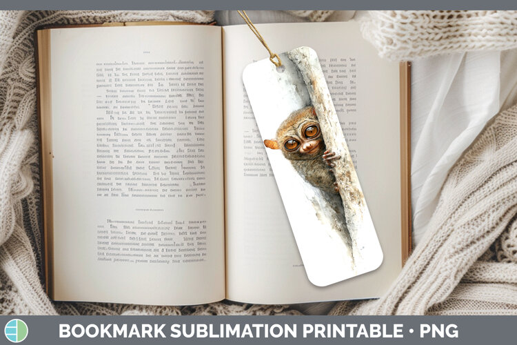 GorgeousPrimate Tree Peek-A-Boo Bookmark design.