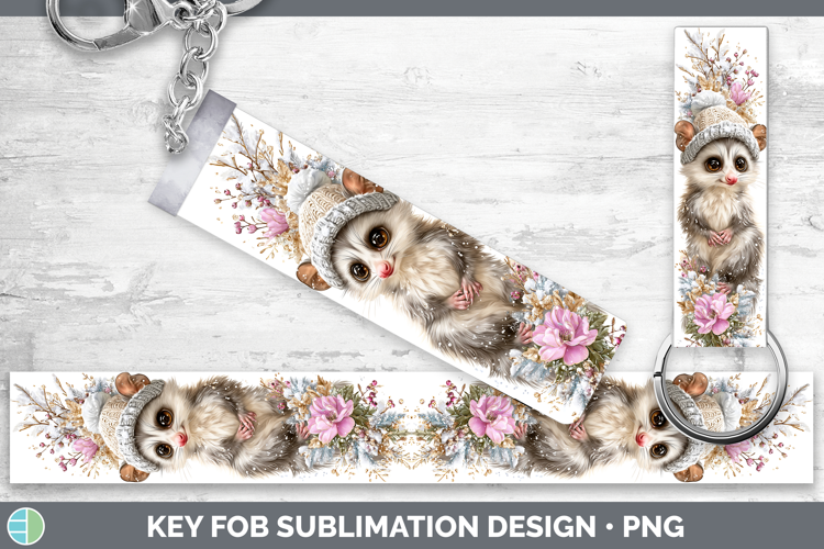 Aye-aye Primate Winter Knit Hat Key Fob Sublimation Design