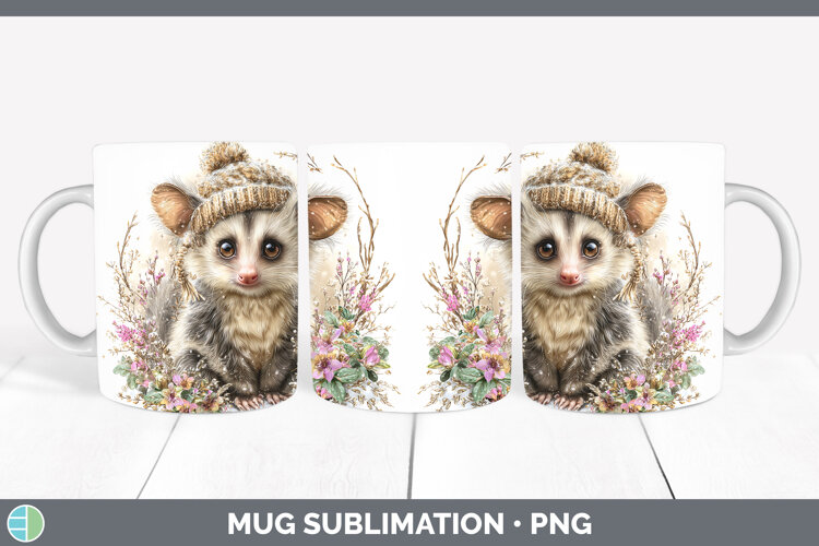 GorgeousPrimate Winter Knit Hat Mug Wrap design.
