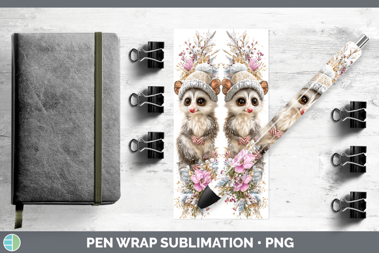 Aye-aye Primate Winter Knit Hat Pen Wrap Sublimation Design