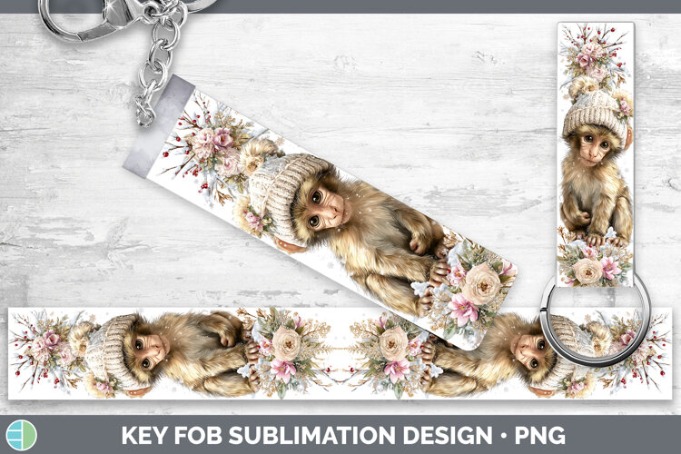 GorgeousPrimate Winter Knit Hat Key Fob design.
