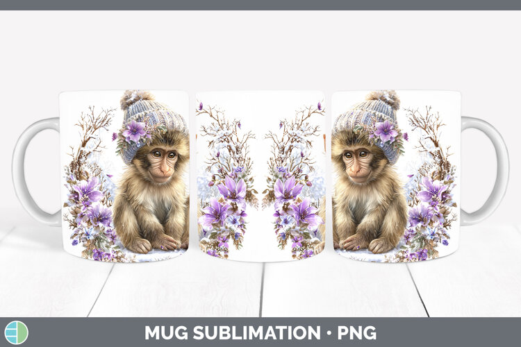GorgeousPrimate Winter Knit Hat Mug Wrap design.