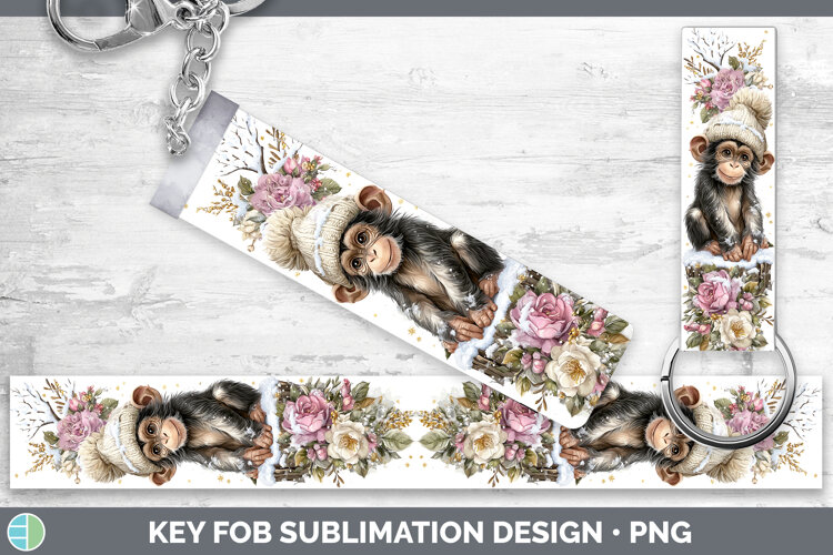 GorgeousPrimate Winter Knit Hat Key Fob design.
