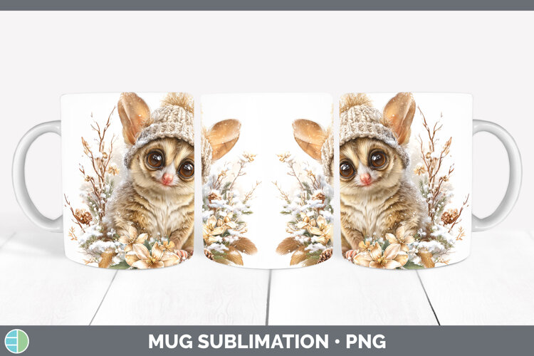 GorgeousPrimate Winter Knit Hat Mug Wrap design.