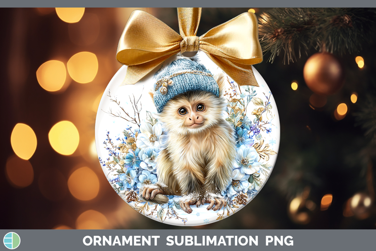 Capuchin Monkey Primate Winter Knit Hat Ornament Sublimation