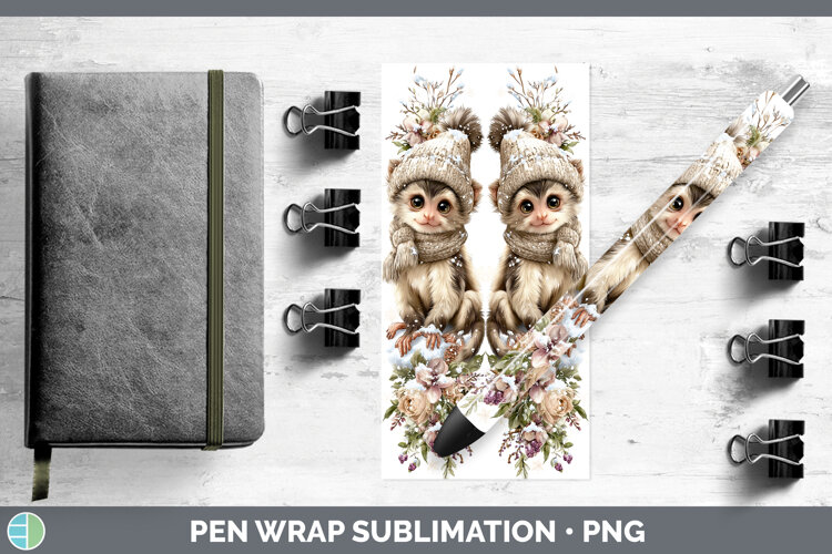 GorgeousPrimate Winter Knit Hat Pen Wrap design.
