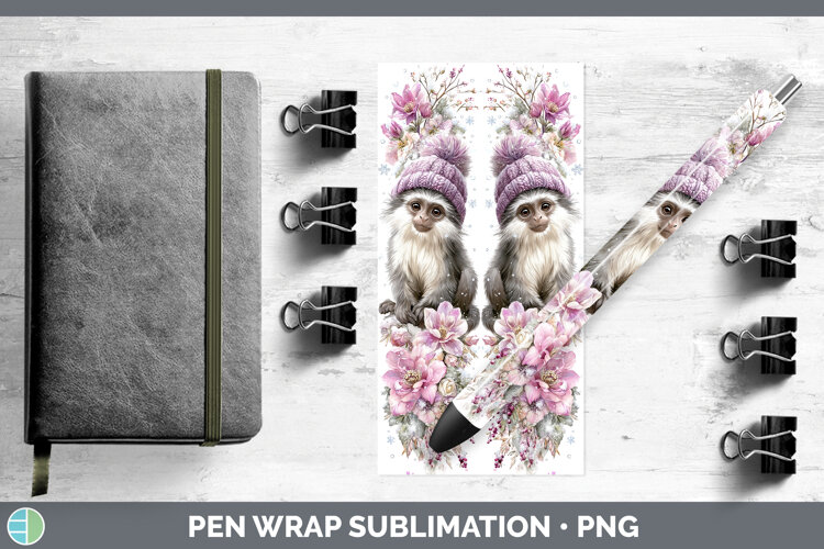 GorgeousPrimate Winter Knit Hat Pen Wrap design.