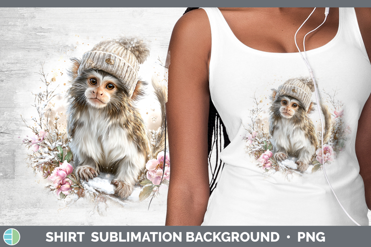 Emperor Tamarin Primate Winter Knit Hat Shirt Sublimation De