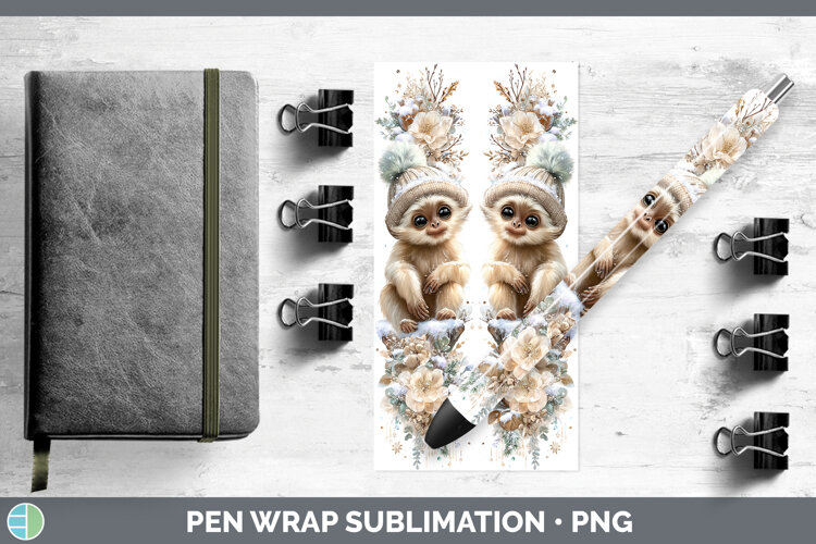GorgeousPrimate Winter Knit Hat Pen Wrap design.