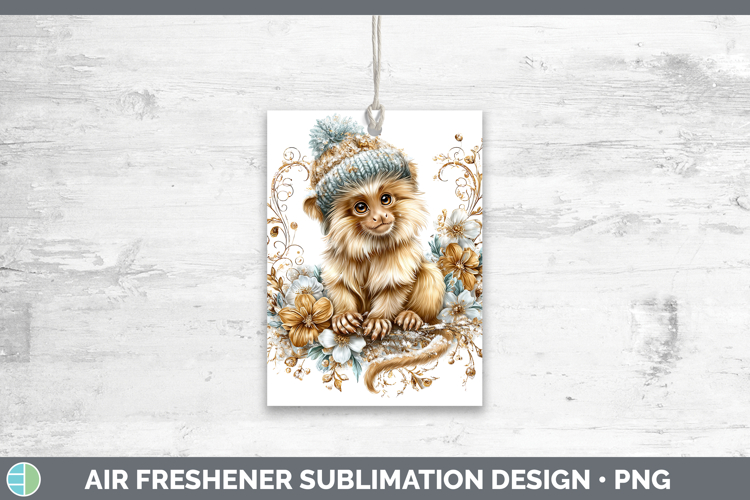 Golden Lion Tamarin Primate Winter Knit Hat Air Freshener Su