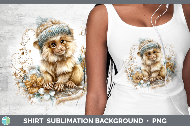 Golden Lion Tamarin Primate Winter Knit Hat Shirt Sublimatio
