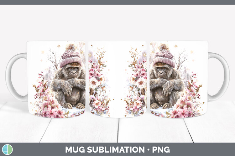 GorgeousPrimate Winter Knit Hat Mug Wrap design.