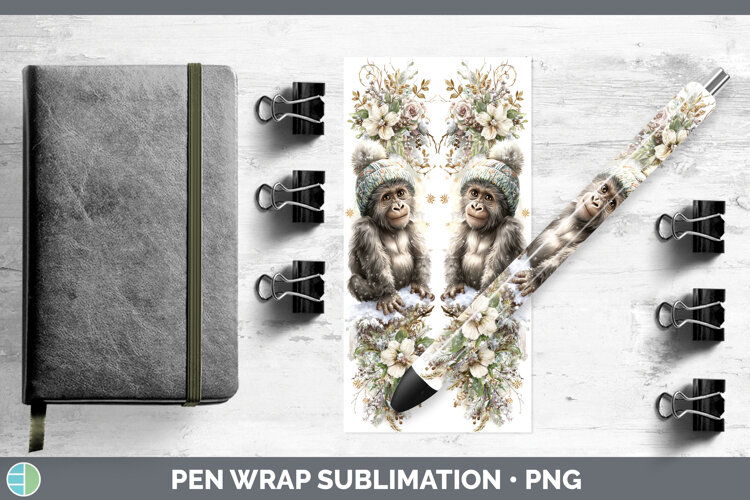 GorgeousPrimate Winter Knit Hat Pen Wrap design.