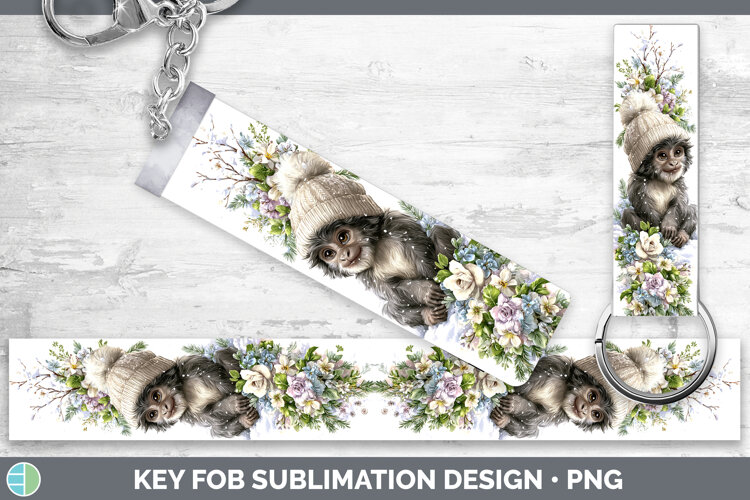 GorgeousPrimate Winter Knit Hat Key Fob design.