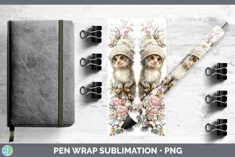 GorgeousPrimate Winter Knit Hat Pen Wrap design.