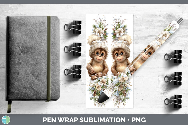 GorgeousPrimate Winter Knit Hat Pen Wrap design.