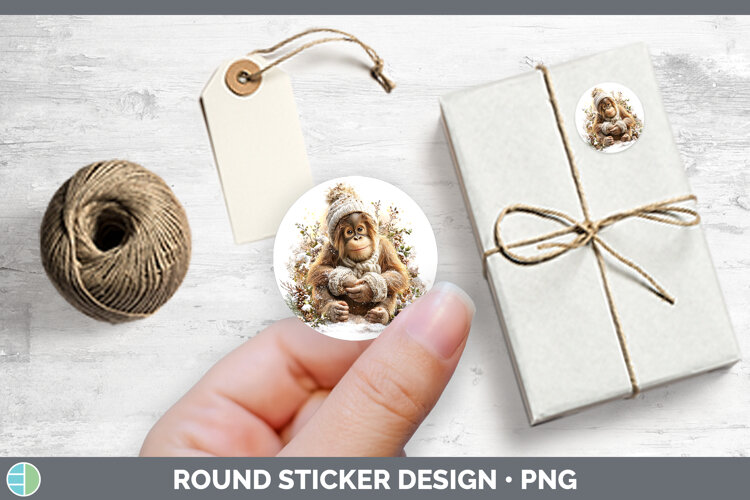GorgeousPrimate Winter Knit Hat Stickers design.