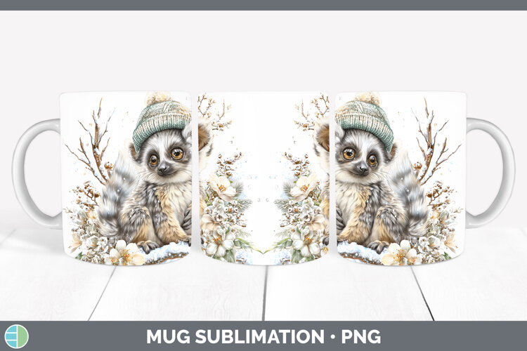 GorgeousPrimate Winter Knit Hat Mug Wrap design.