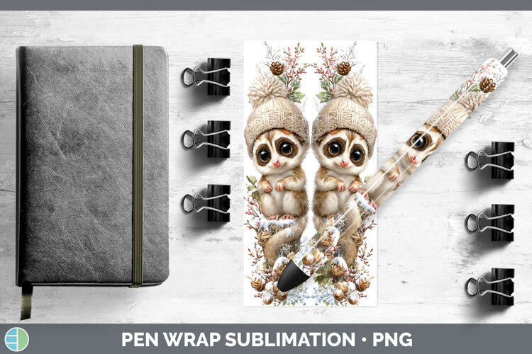 GorgeousPrimate Winter Knit Hat Pen Wrap design.