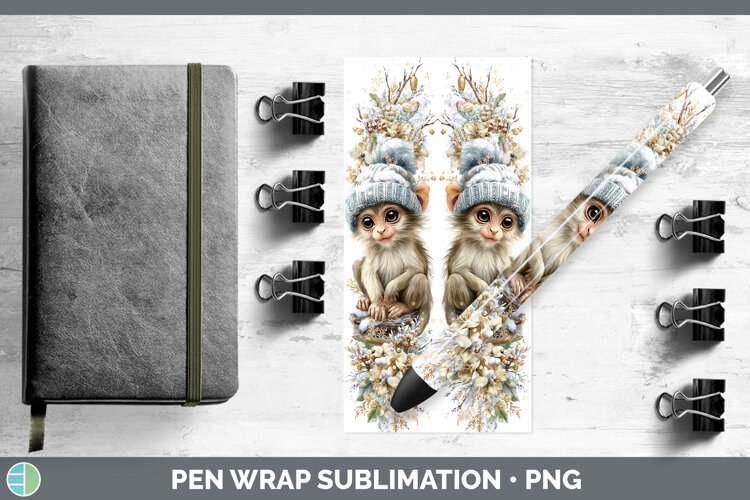 GorgeousPrimate Winter Knit Hat Pen Wrap design.