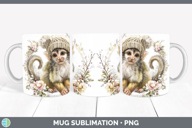 GorgeousPrimate Winter Knit Hat Mug Wrap design.