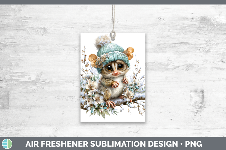 Tarsier Primate Winter Knit Hat Air Freshener Sublimation De