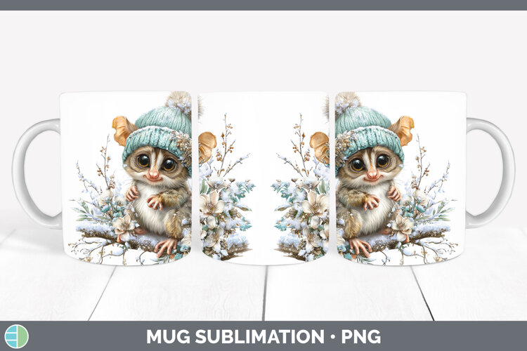GorgeousPrimate Winter Knit Hat Mug Wrap design.