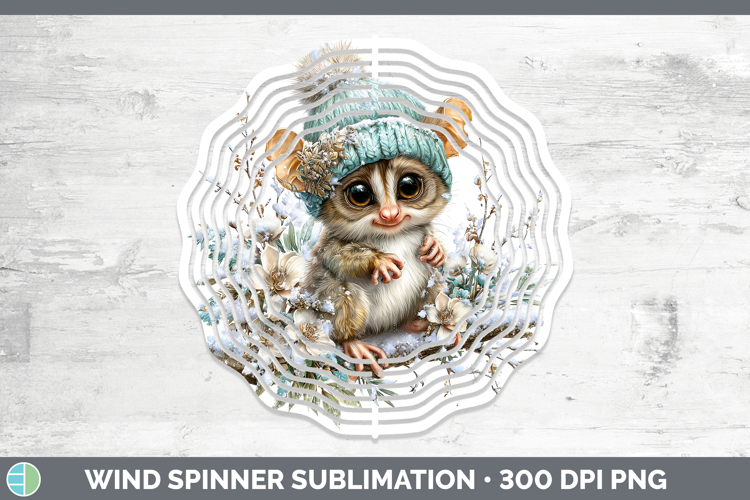 Tarsier Primate Winter Knit Hat Wind Spinner Sublimation Des