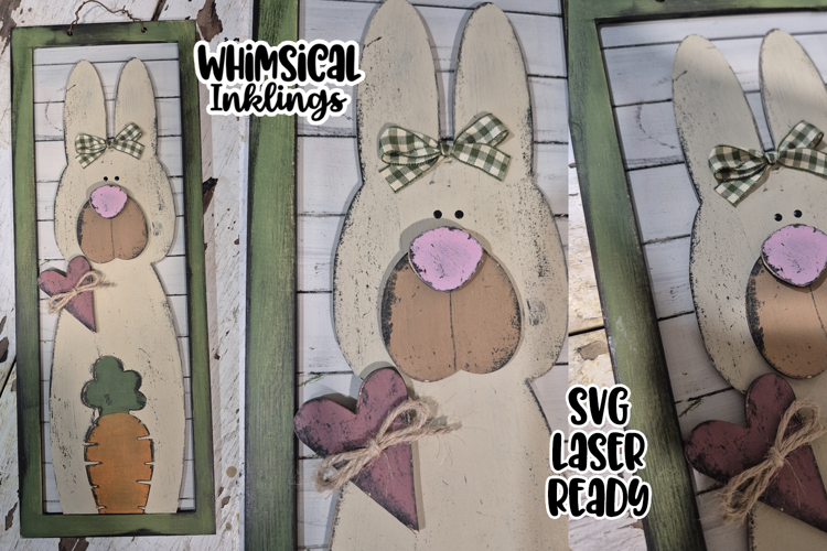 Prim Rabbit Sign Laser SVG