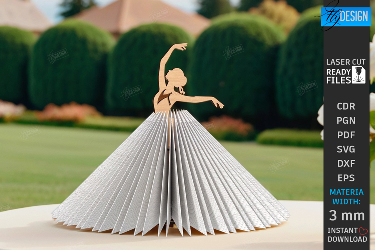 Ballet Dancer Napkin Holder Laser Cut|Adornment Dining Table