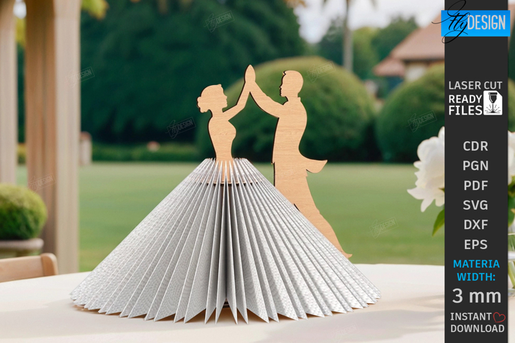 Couple Napkin Holder Laser Cut | Adornment Dining Table SVG