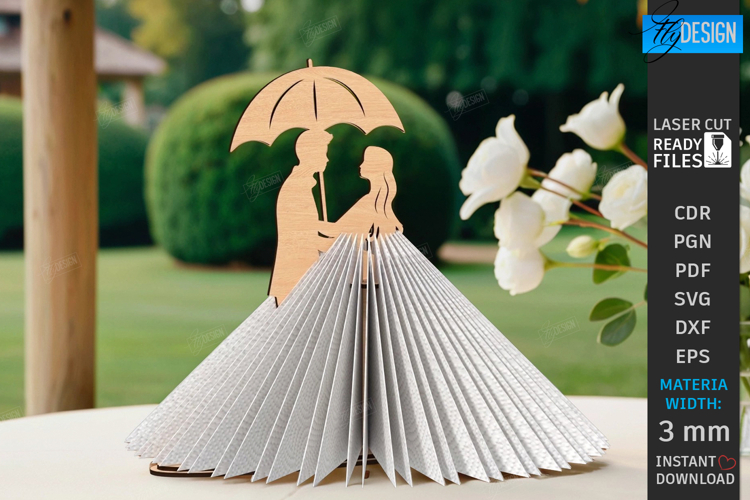 Couple Napkin Holder Laser Cut | Adornment Dining Table SVG