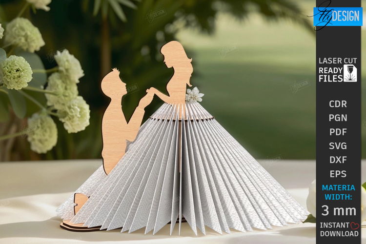 Couple Napkin Holder Laser Cut | Adornment Dining Table SVG