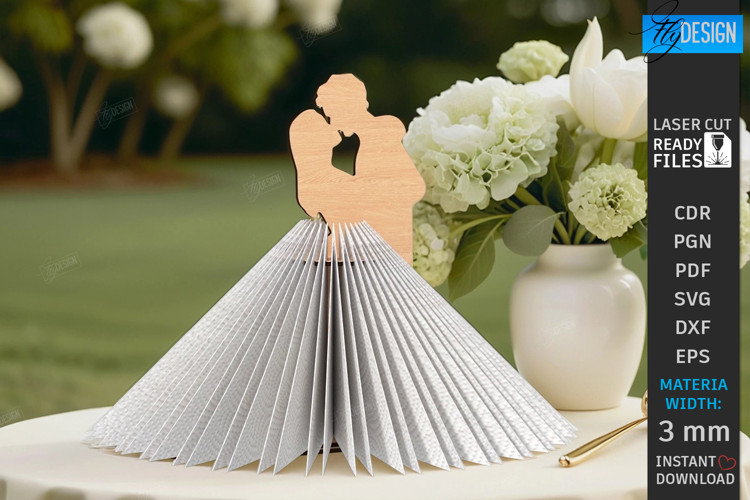 Couple Napkin Holder Laser Cut | Adornment Dining Table SVG