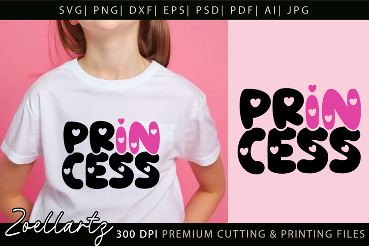 Princess SVG Little Princess Baby Girl T-shirt Pillow Design