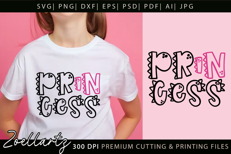 Princess SVG Little Princess Baby Girl T-shirt Pillow Design